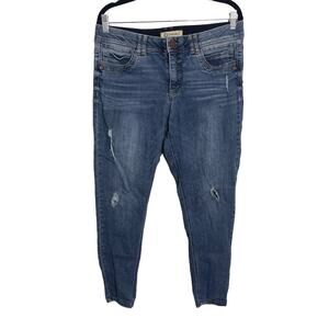 Democracy Women's Jeans Size 12 "Ab" Tech Distressed Slim Ankle